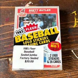Fleer Baseball Logo Stickers & Trading Cards Set